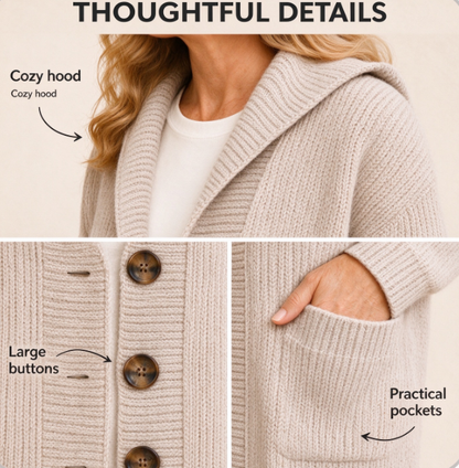 🌸Women's Knitted Hoodie with Buttons
