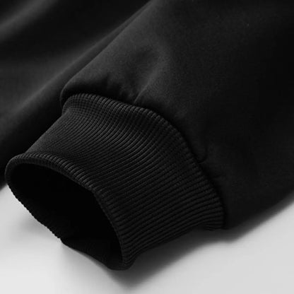 Men's Fitted Crewneck Fleece Lined Sweatshirt, Wind Resistant Polyester Athletic Pullover, Casual Fashion Active Tops