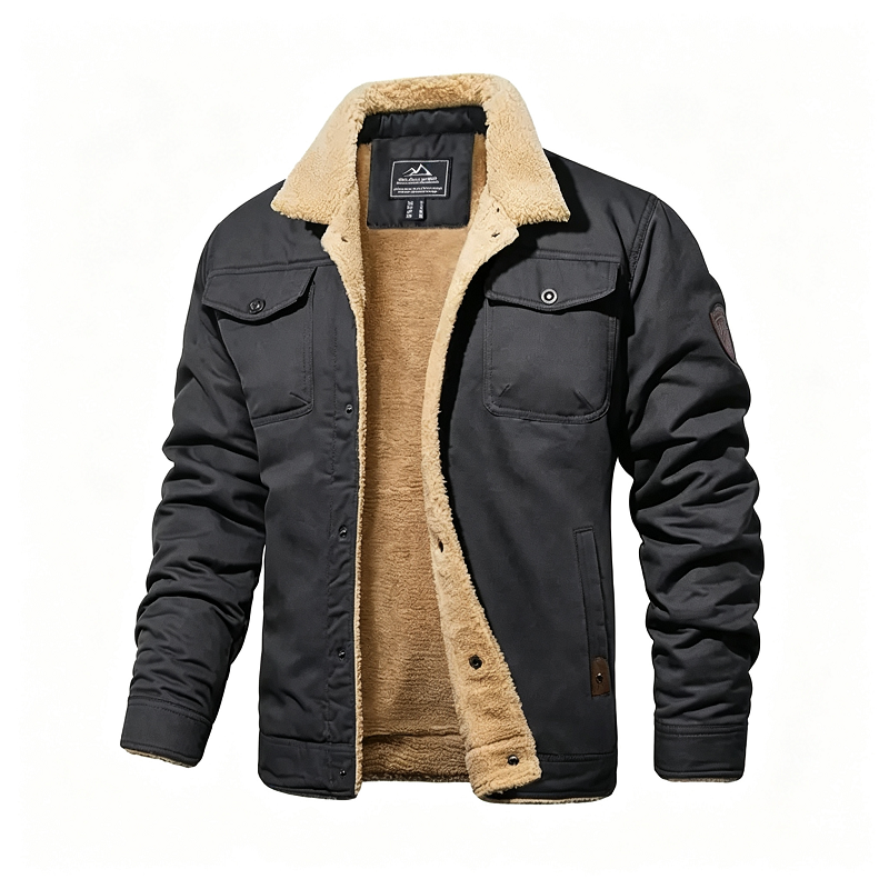 🔥 BESTSELLER | 6PCS $26.99 | Men's Sherpa-Lined Cotton Trucker Jacket