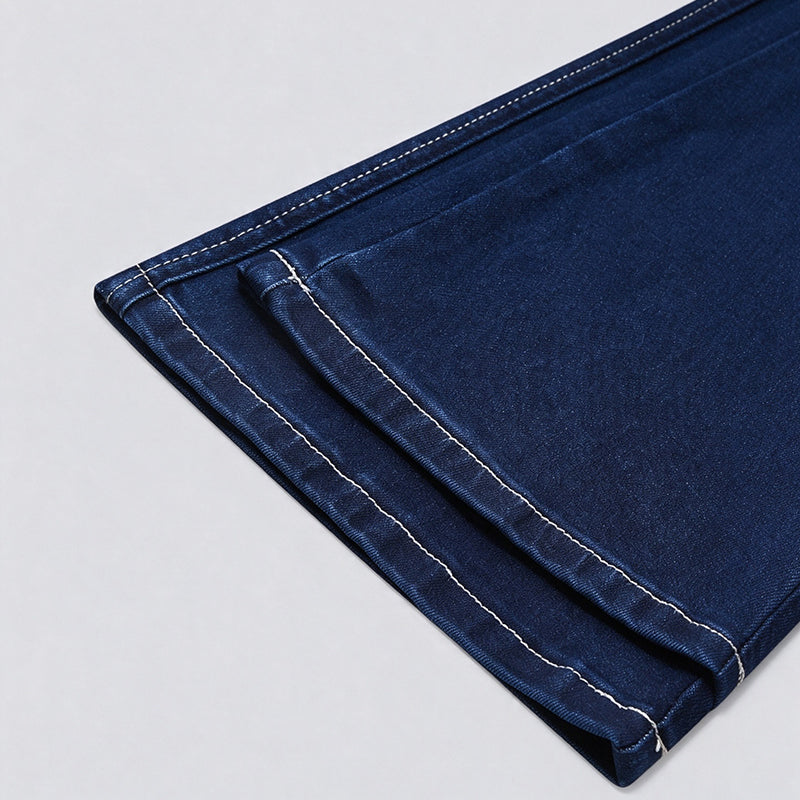 High waisted flared denim casual pants (Multiple Colors)