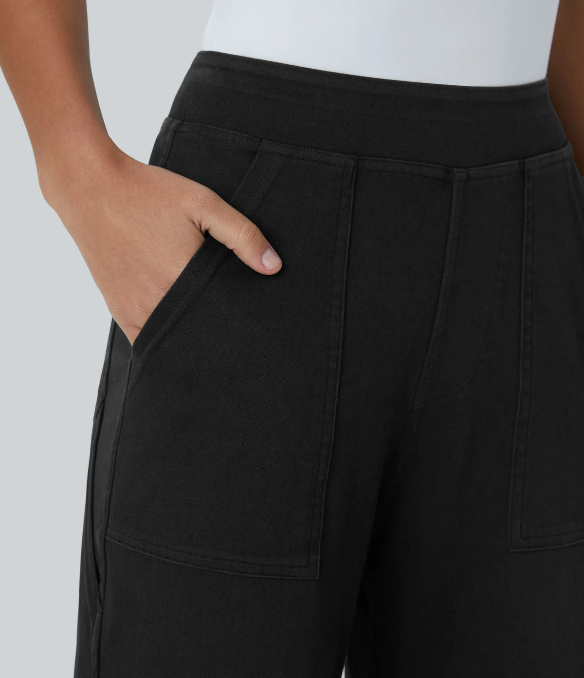 Mid Rise Multi Pockets Straight Leg Stretch Casual Cargo Jeans
