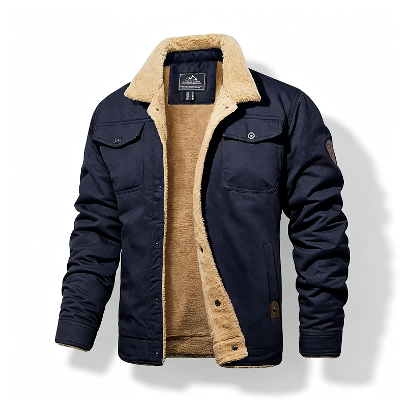 🔥 BESTSELLER | 6PCS $26.99 | Men's Sherpa-Lined Cotton Trucker Jacket