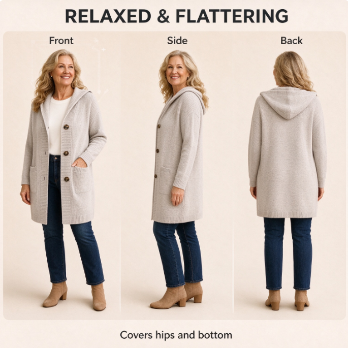 🌸Women's Knitted Hoodie with Buttons
