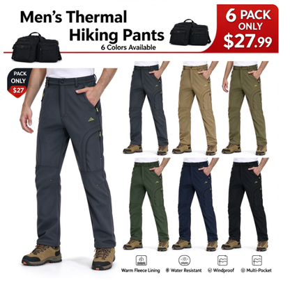 Men's Winter Ski Pants with Wool Lining and 5 Zippers