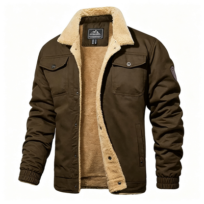 🔥 BESTSELLER | 6PCS $26.99 | Men's Sherpa-Lined Cotton Trucker Jacket