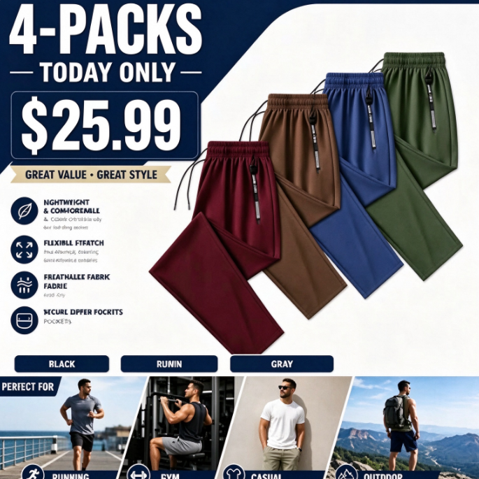 Men's Minimalist Ice Silk Casual Athletic Pants