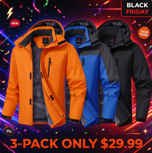 Men’s Winter Ski Snow Jacket Waterproof Windproof Fleece Lined