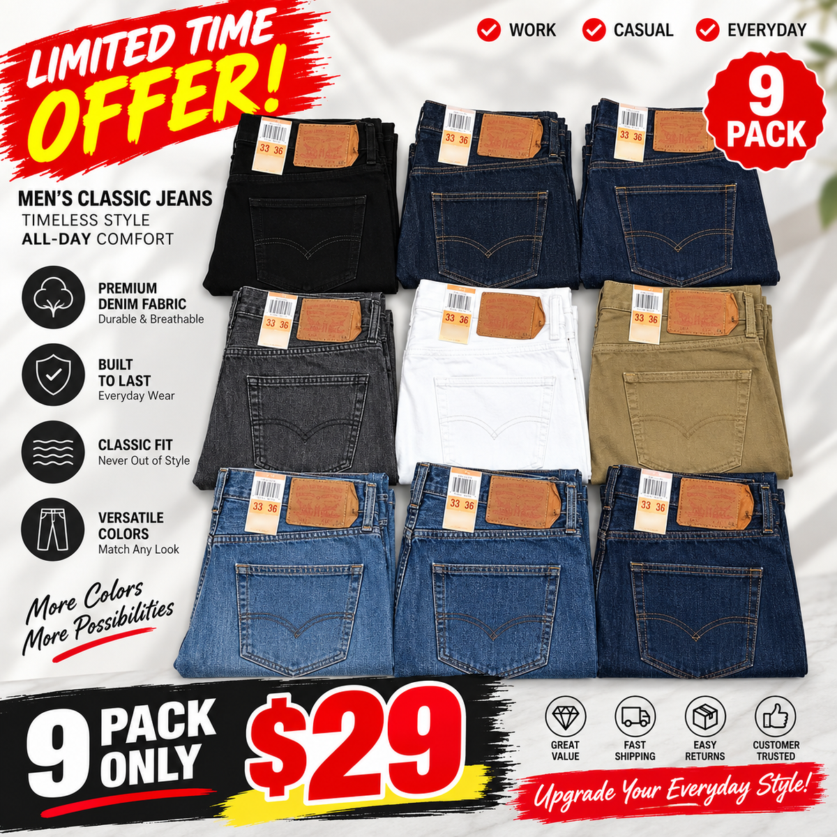 🔥Factory Direct Sales🔥 ORIGINAL FIT JEANS