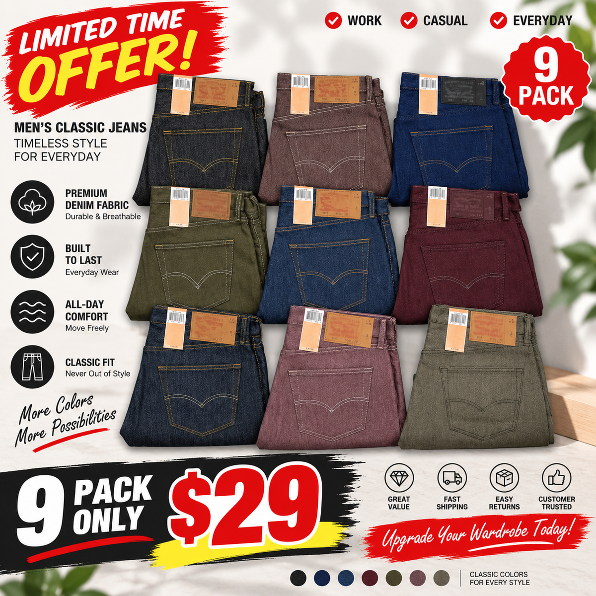 🔥Factory Direct Sales🔥 ORIGINAL FIT JEANS