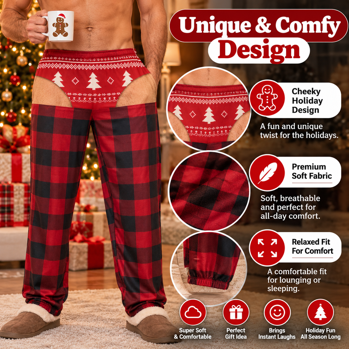 🔥 BESTSELLER 5PCS $24.99|Men's Christmas Pajama Pants