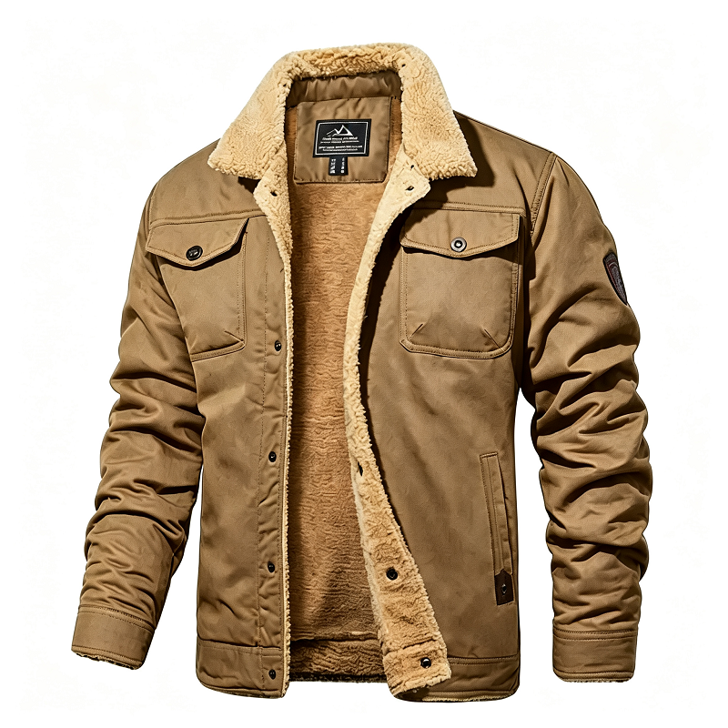 🔥 BESTSELLER | 6PCS $26.99 | Men's Sherpa-Lined Cotton Trucker Jacket