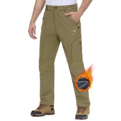 Men's Winter Ski Pants with Wool Lining and 5 Zippers