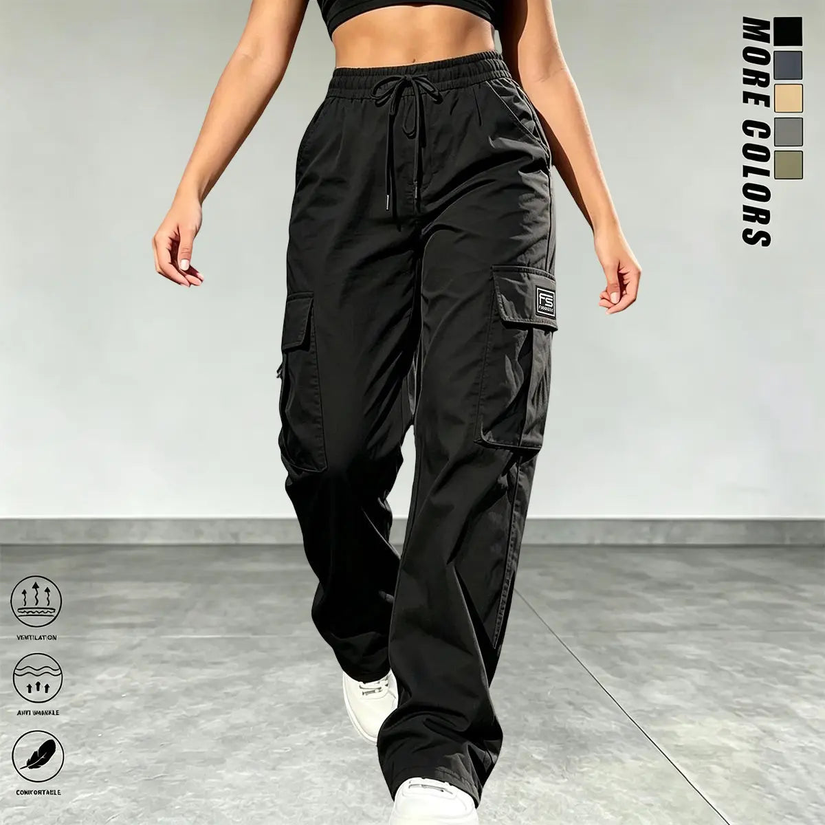 LAST DAY SALE Women's Cargo Pants High Waist Loose Fit
