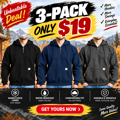 Men’s Water-Resistant Fleece Work Hoodie