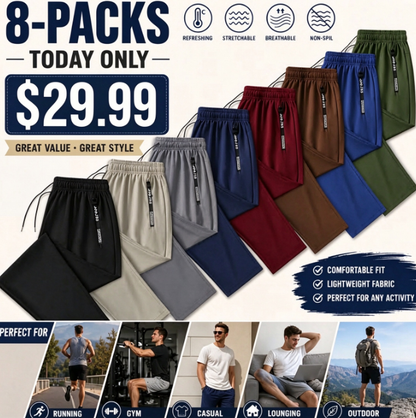 Men's Minimalist Ice Silk Casual Athletic Pants