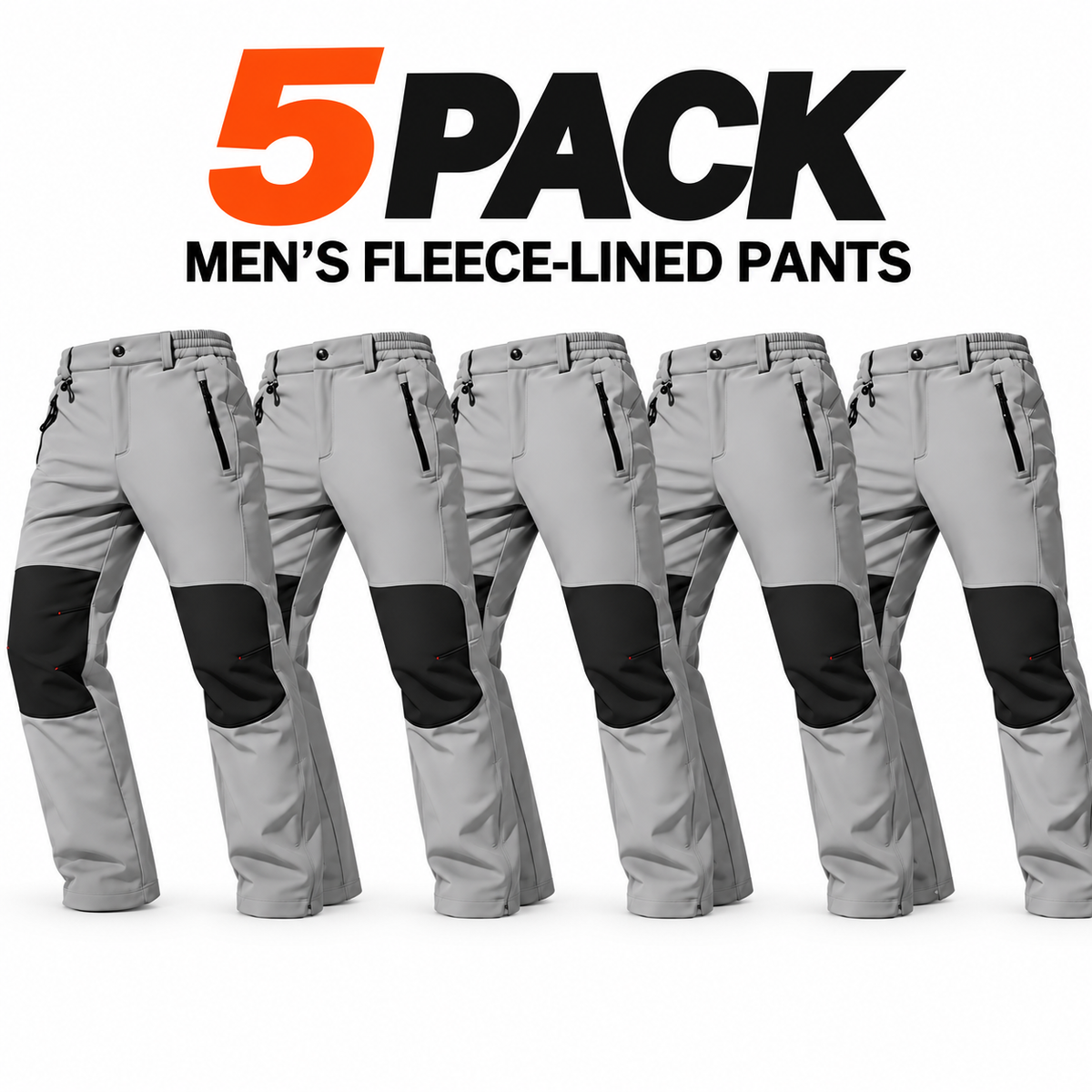Men's waterproof and warm trousers; waterproof fabric with a pure cotton lining.