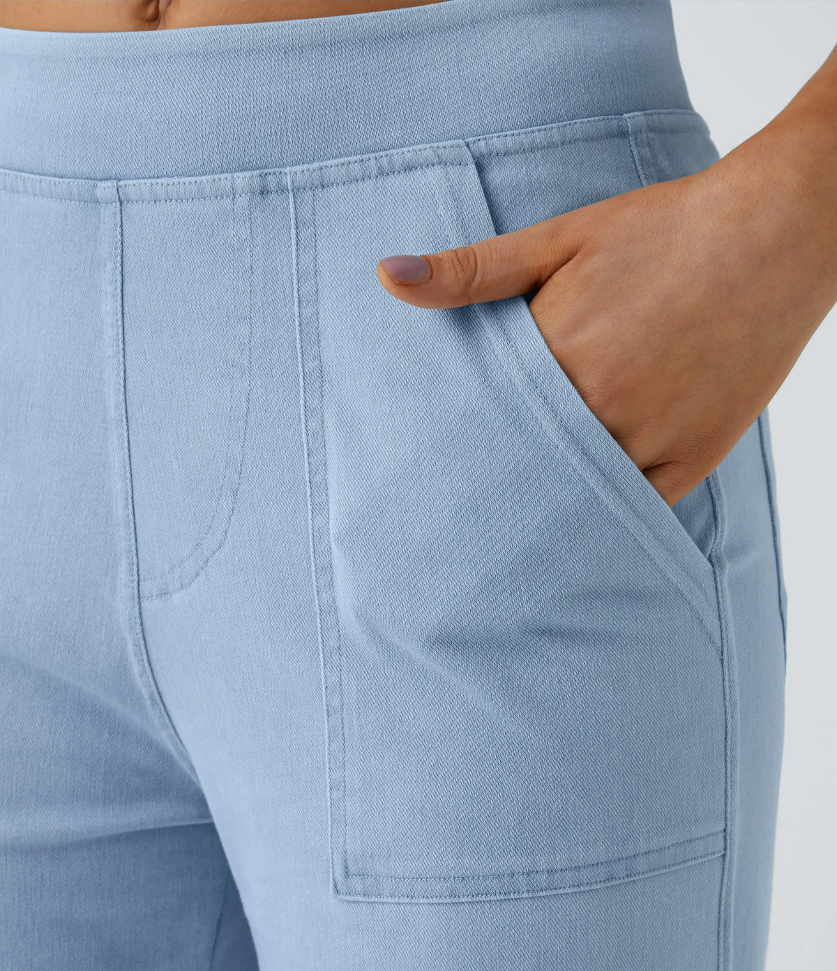 Mid Rise Multi Pockets Straight Leg Stretch Casual Cargo Jeans
