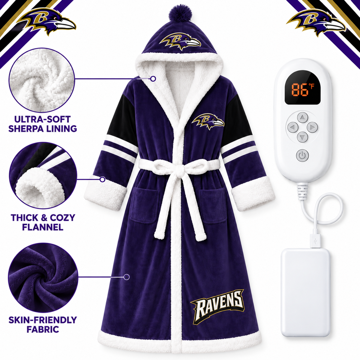 The Gameday Heated Robe